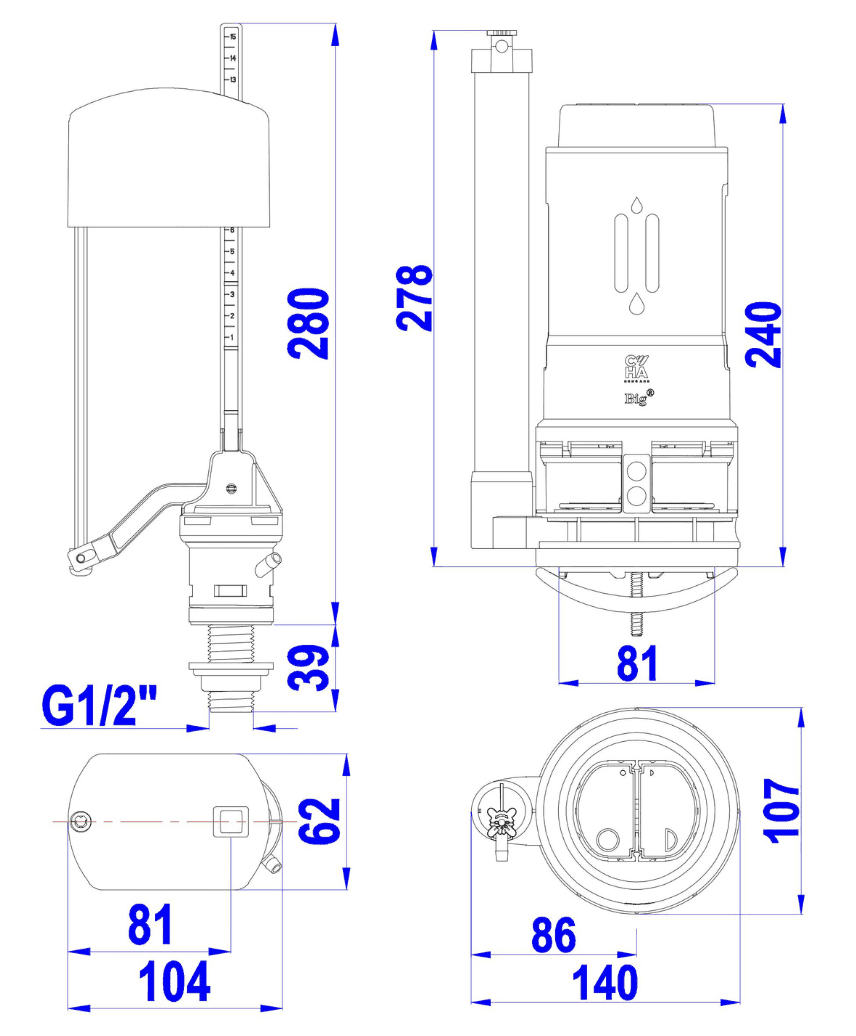 Bộ Xả Big LK Piston Pro 2 nhấn VS2307 — ảnh 2