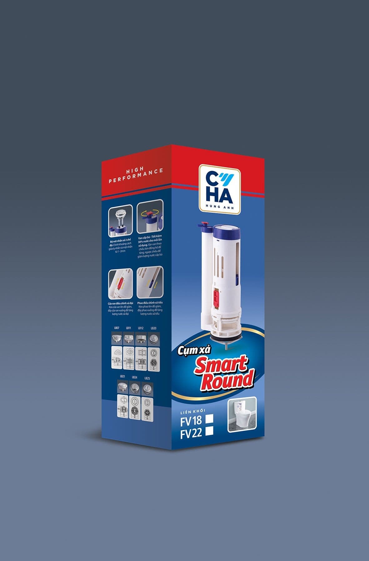 Cụm xả Smart round low LK biển + (ko HG) — ảnh 3