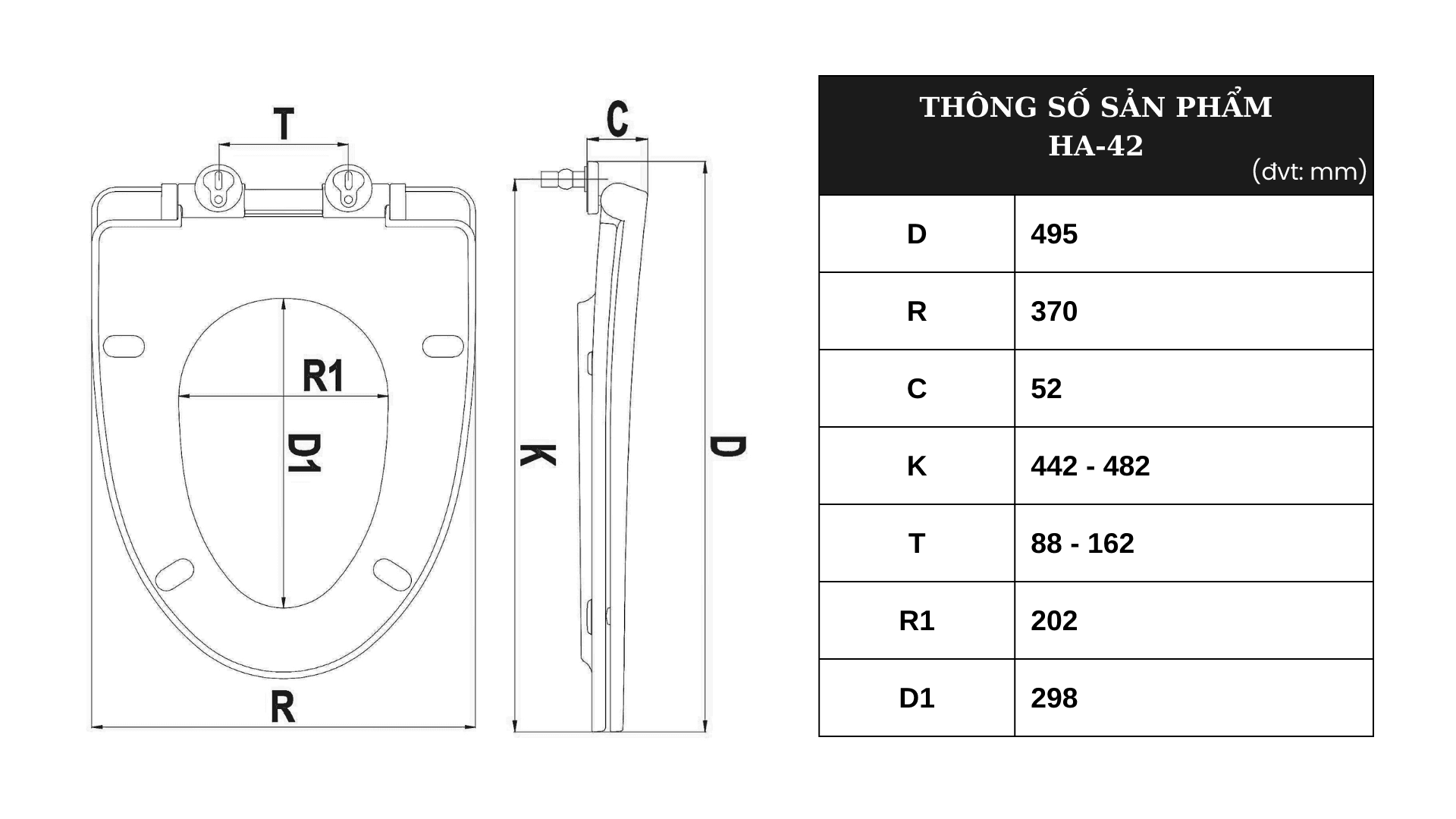 Nắp BC hơi HA-42 trắng (SP19) — ảnh 3