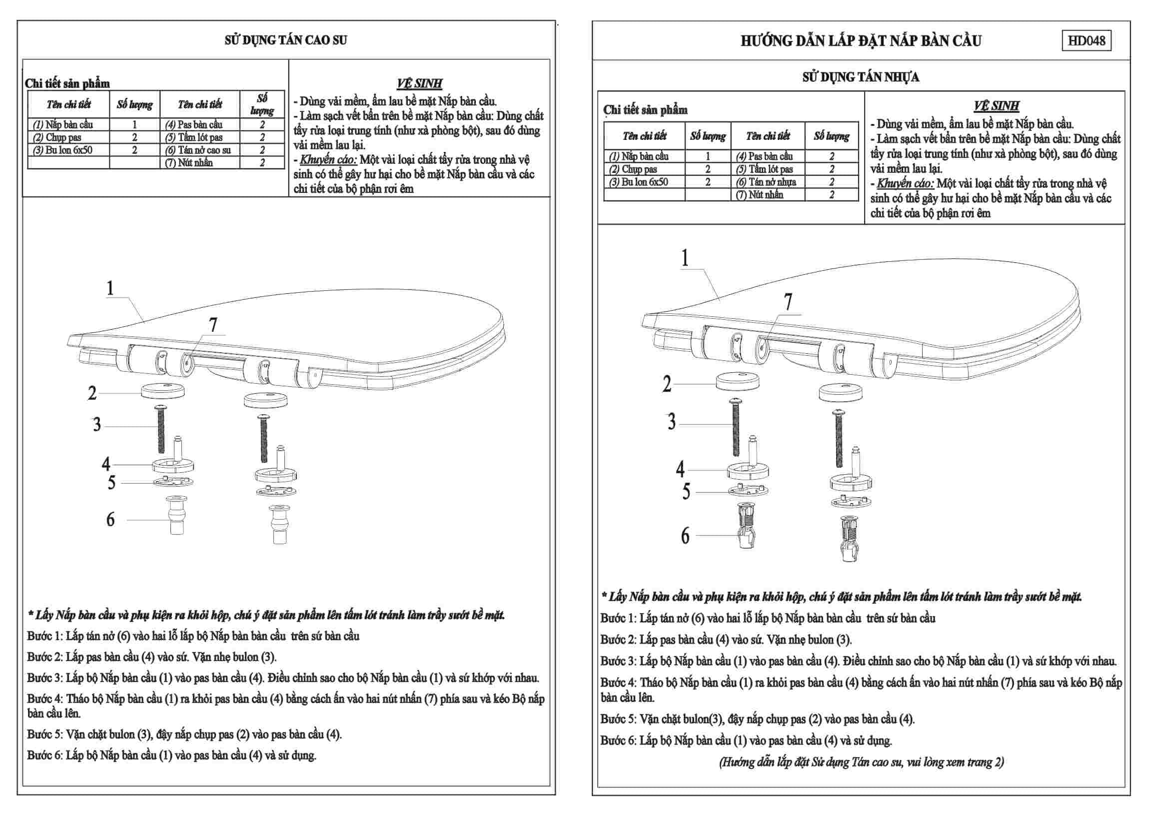 Nắp BC hơi HA-42 trắng (SP19) — ảnh 2