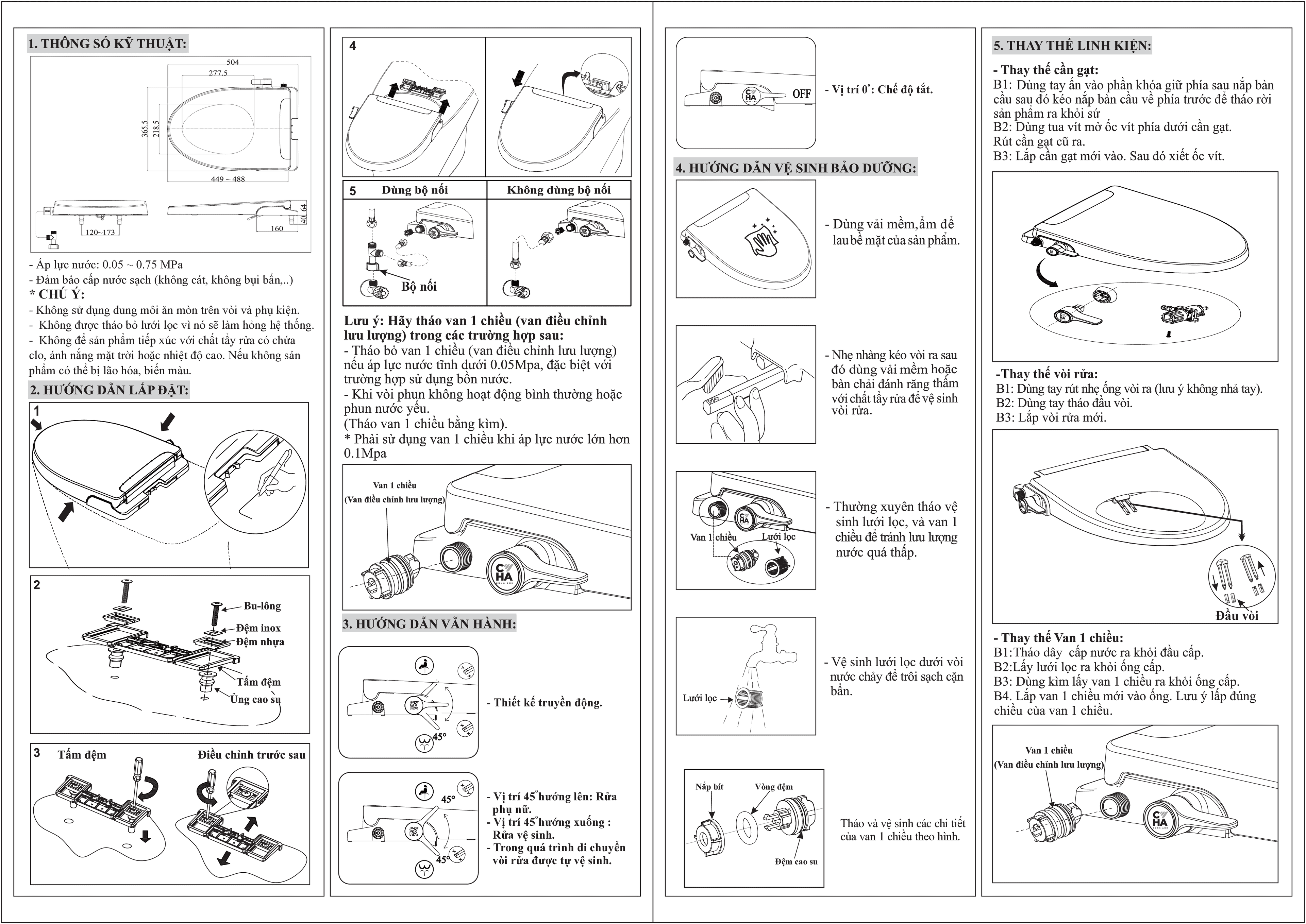 Nắp BC cơ thông minh HA-45.1 trắng (SP11) — ảnh 2