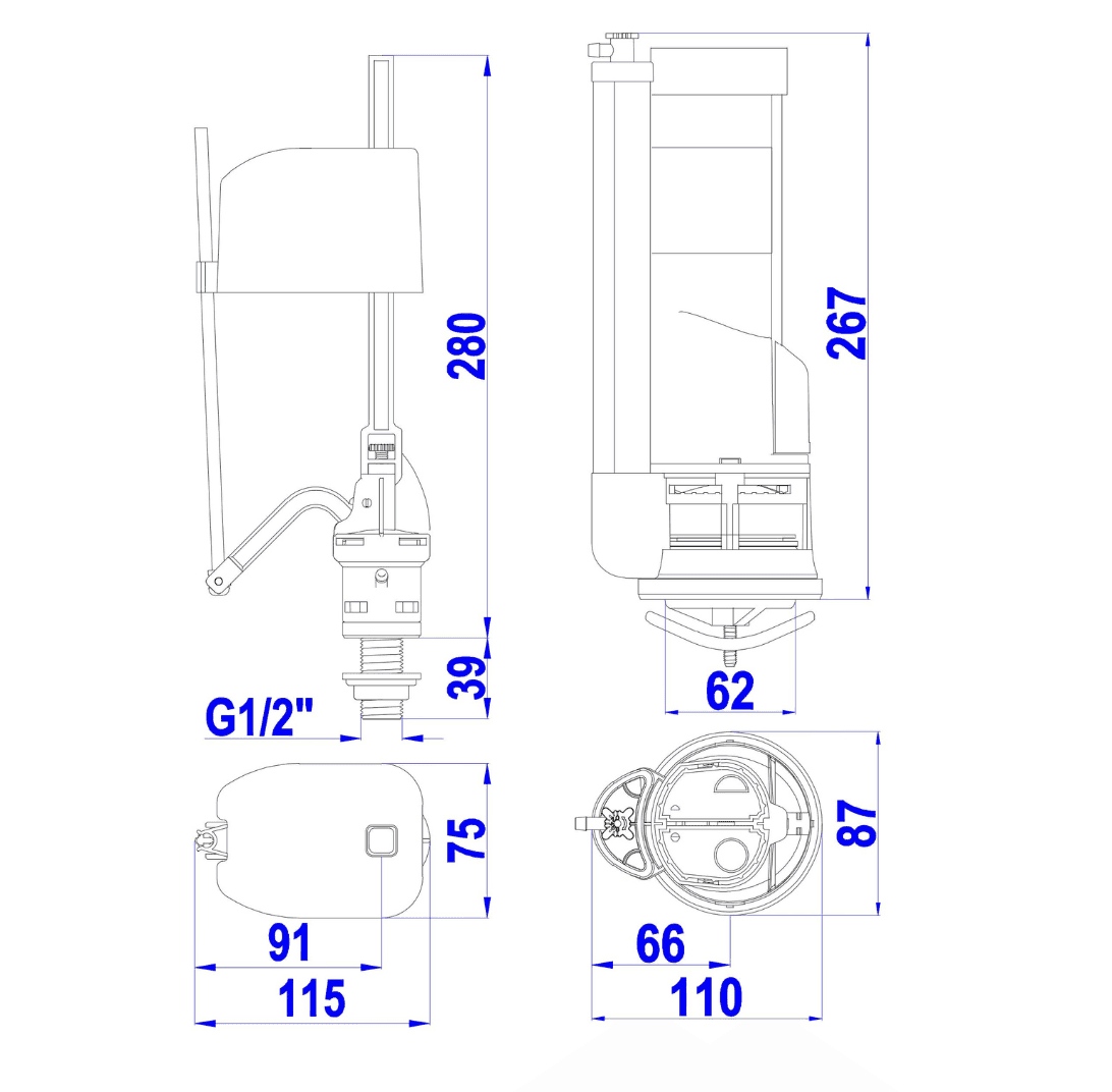Bộ Xả Paradise LK Piston 2 nhấn VS0503 — ảnh 3