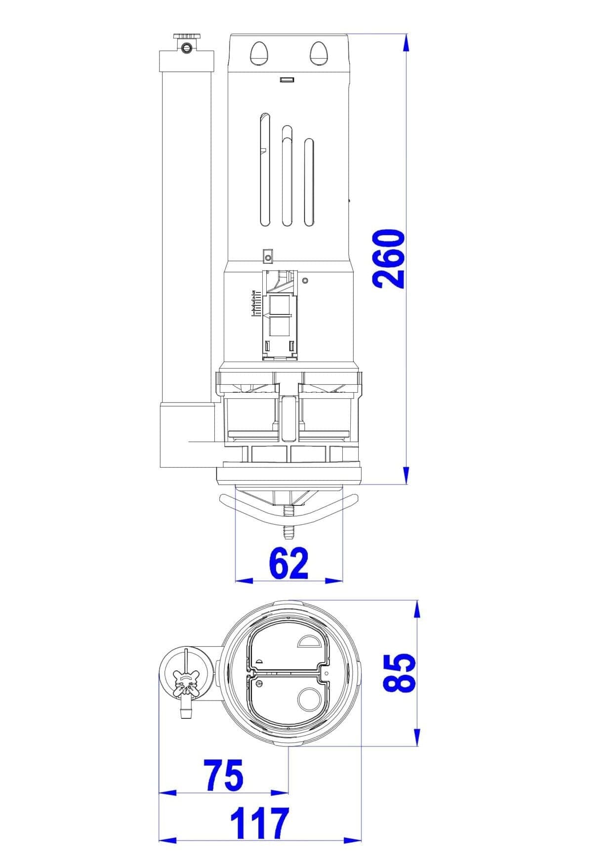 Cụm xả Smart Round LK biển