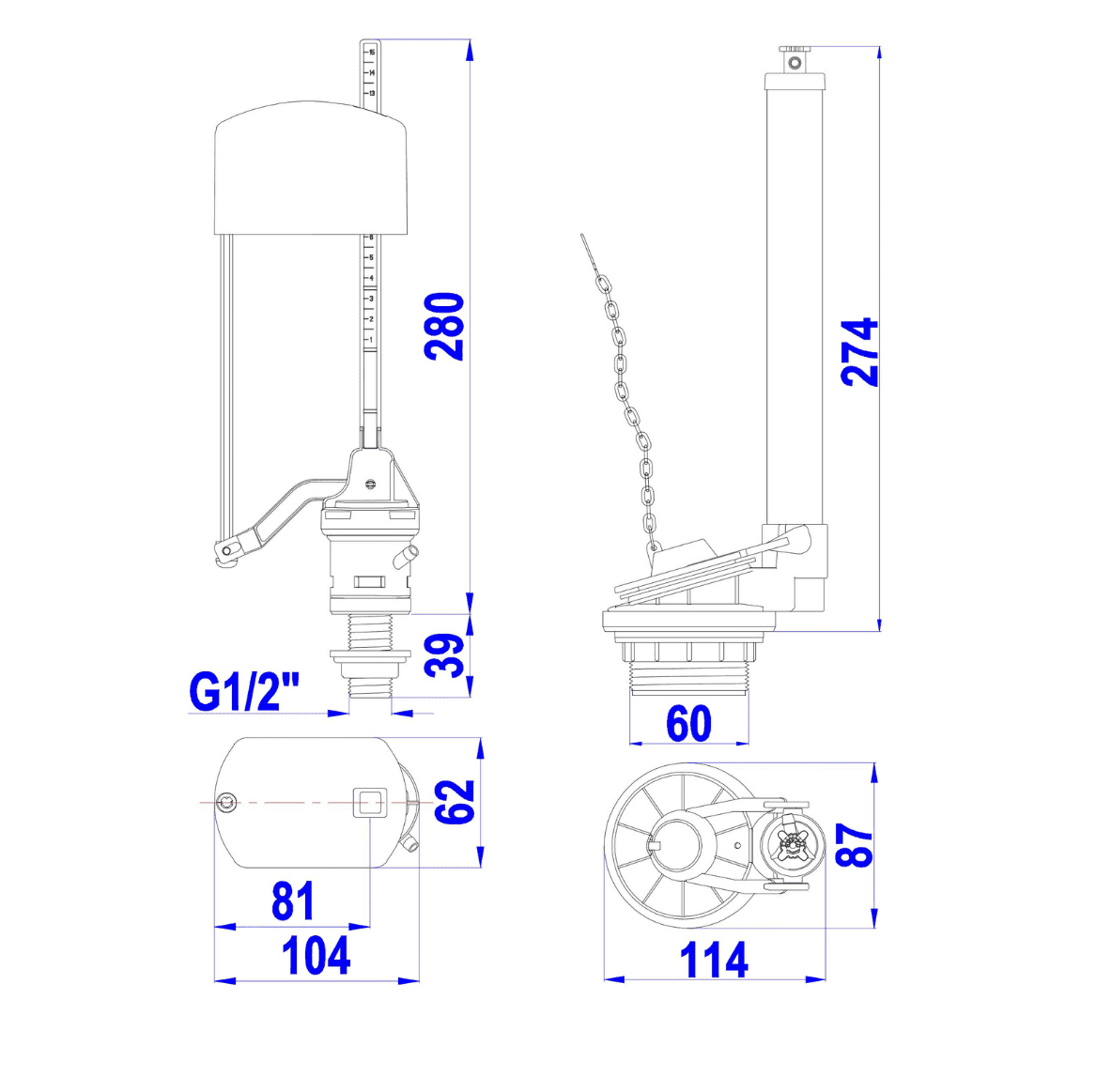 Bộ Xả Piston Pro Một Cấp VS0107 — ảnh 3