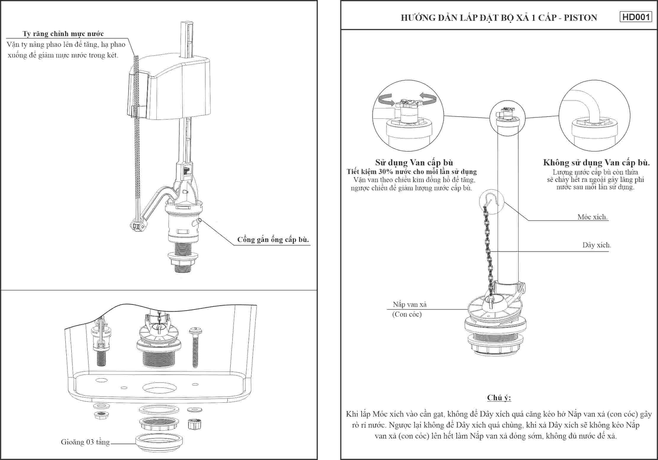 Bộ Xả Piston Một Cấp VS0103 — ảnh 4