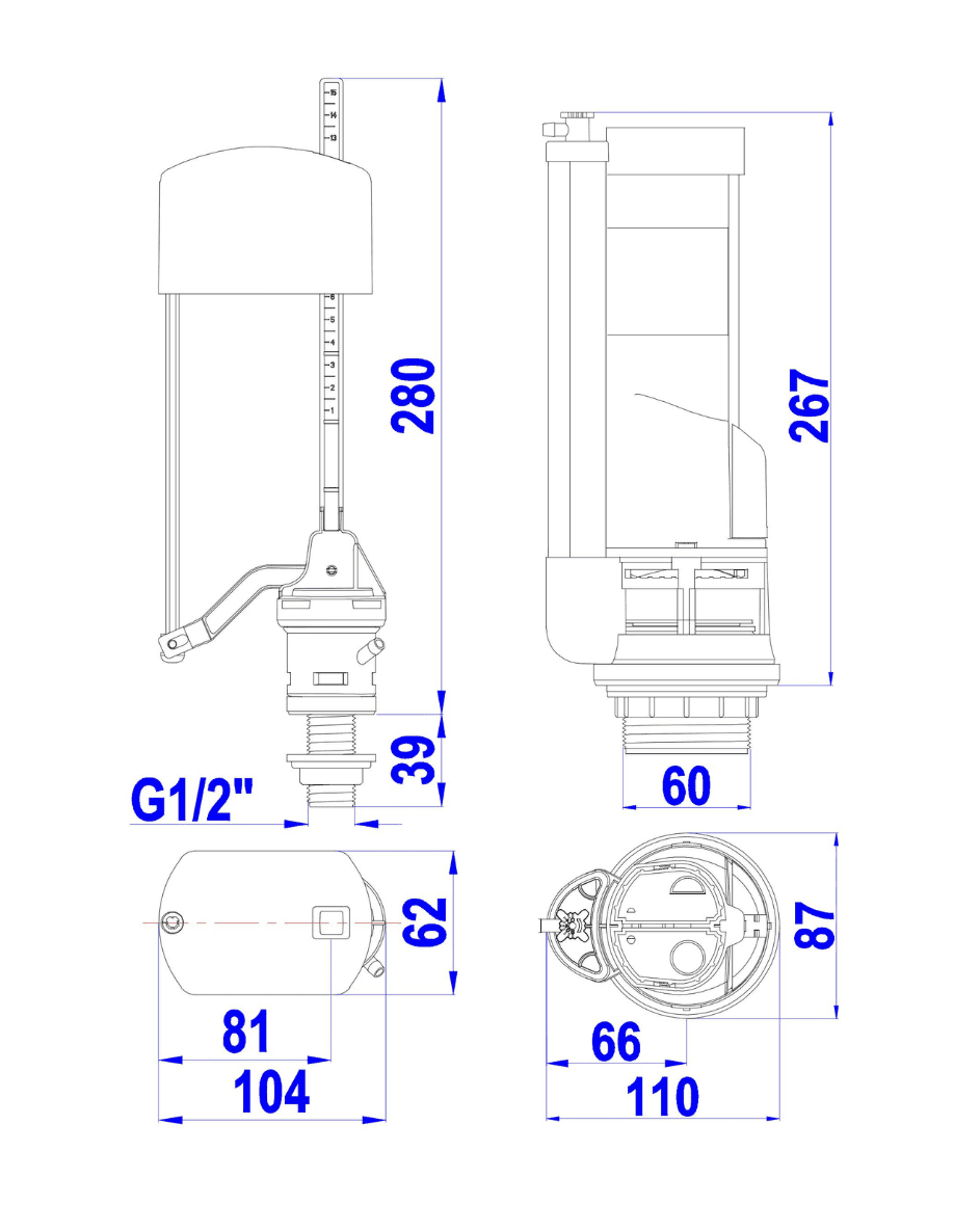 Bộ Xả Paradise KR Piston Pro 2 nhấn VS0407 — ảnh 4